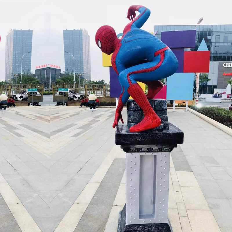 Life Size Fiberglass Action Figure Statue Hulk Spiderman with Wholesale/Supplier Price
