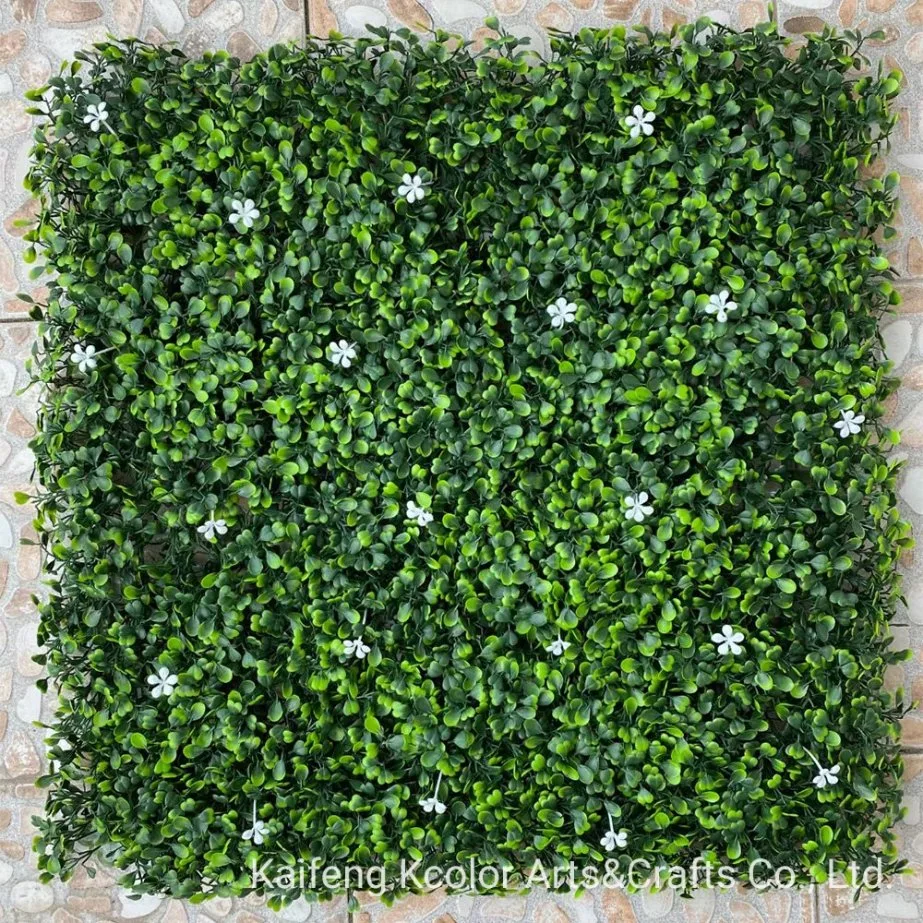 High Quality Plastic Plant Panel Outdoor Artificial Boxwood Mat for Garden Decoration