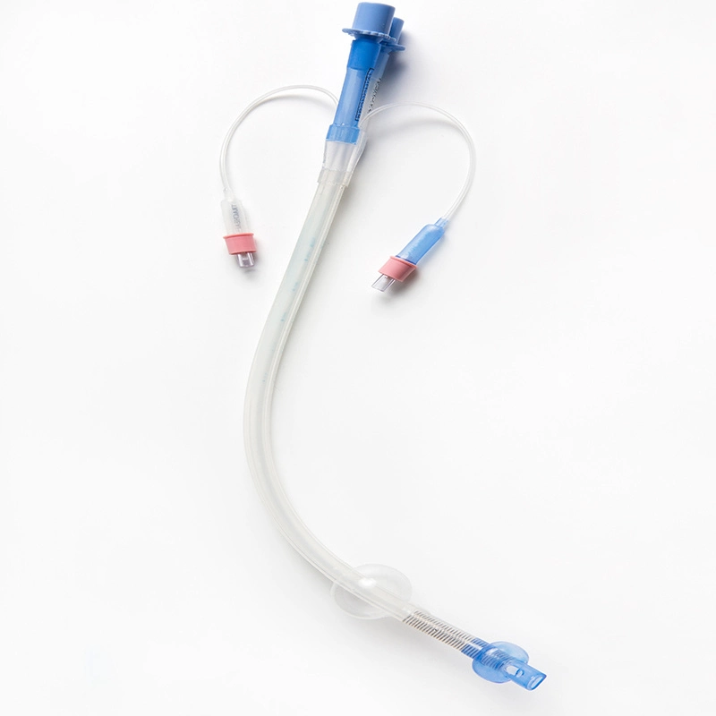 Medical Silicone Double Lumen Endobronchial Suction Tube