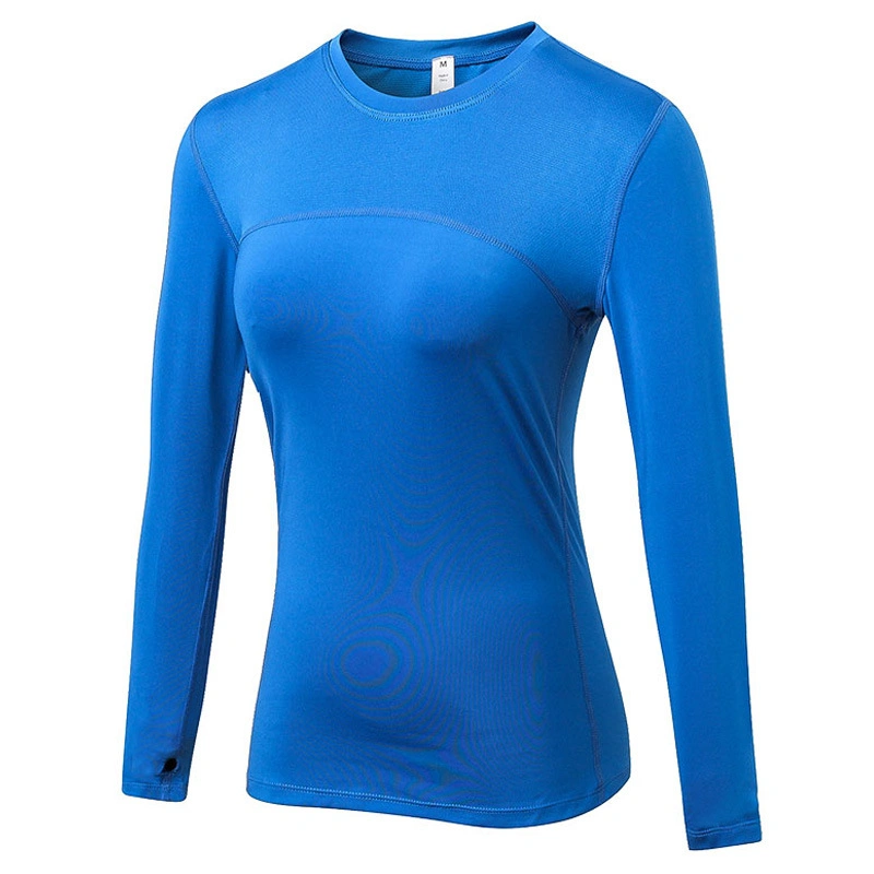 Women&prime; S Compression Tops Performance Athletic Long Sleeve Shirt Moisture Wicking Workout T-Shirt, Long Sleeve Round Neck Wbb14454