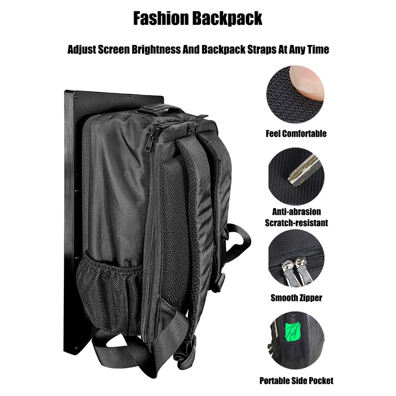 32 Zoll High Definition Android System Human Walking Digital LCD LED-Rucksack Reklametafel LED-Display