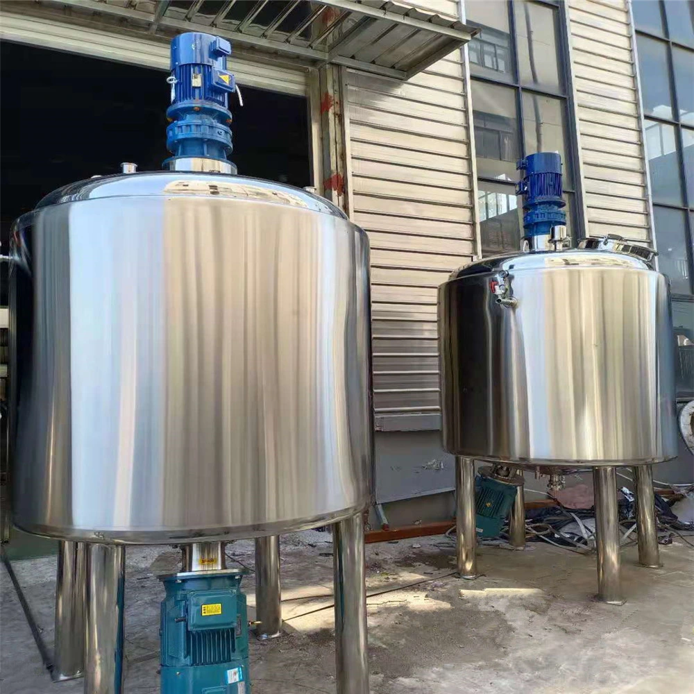 5000L Gallon reacción de acero inoxidable envejecimiento calentamiento por vapor eléctrico por vacío Doble Jackete almacenamiento de fermentación depósito mezclador