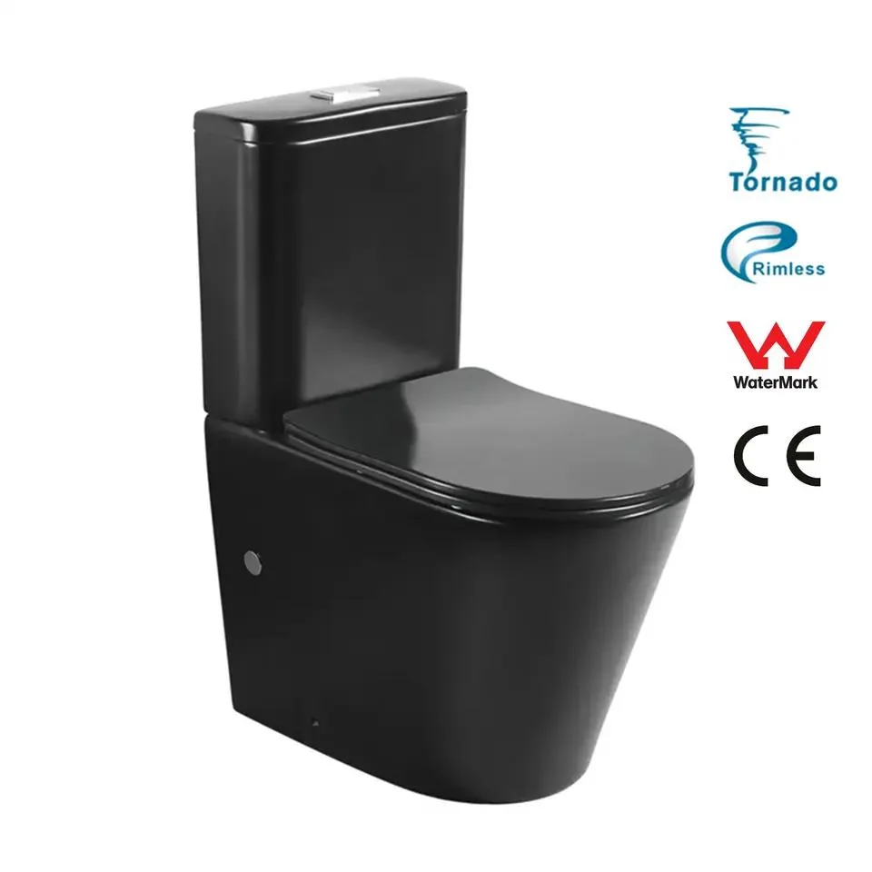 Customization China Bathroom Watermark Toilet Ceramic Wc Toilet Two Piece P Trap Toilet