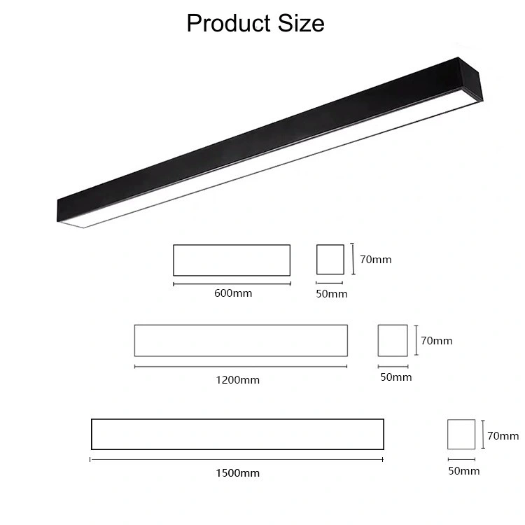 Aluminum 40W LED Linear Lighting Recessed LED Linear Light IP44 Modern Ceiling Linear Light Fixture