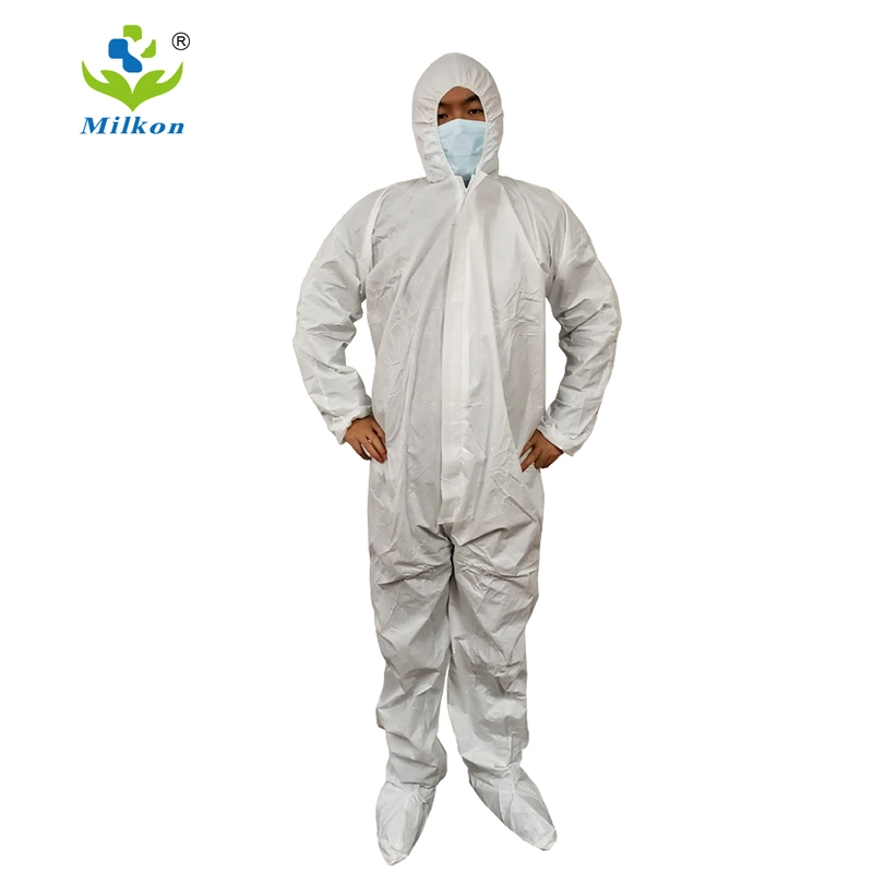 Coverall Type 5 6 Flame Retardant PPE Suit Chemical Resistant Work Clothes