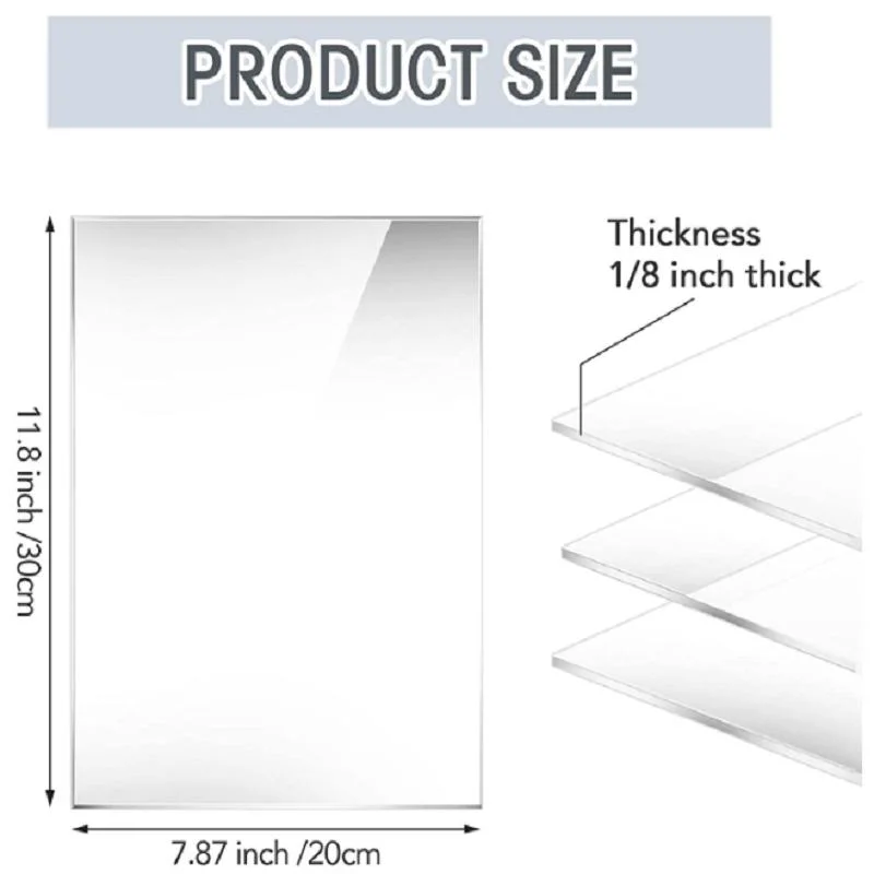 3 mm de espessura transparente painel quadrado Acrílico Board com Papel protector para assinar recreio DIY exibir projetos Corte a Laser da pintura de PETG transparente Sheet