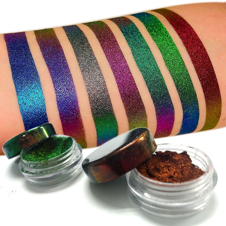 Großhandel/Lieferant Kosmetik Pigmente Make-Up Schönheit Dekoration Glitter Lidschatten Private Label Kosmetik Brown Eye Shadow Chameleon Pigment