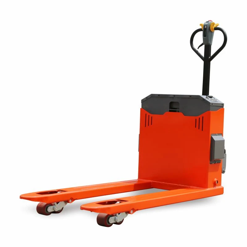 Lifting Semi Electric Pallet Stacker Walking Type Electric Stacking Truck Forklift