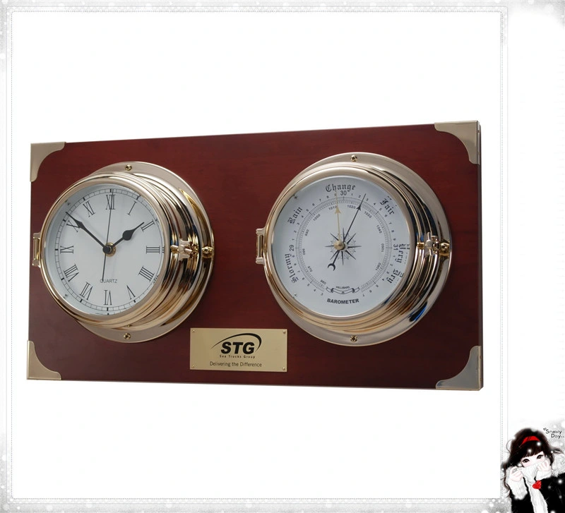 Horloge extérieure en métal de 12 po avec thermomètre et hygromètre