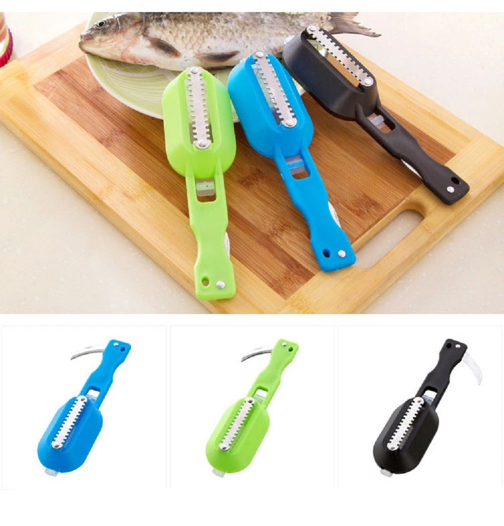 Skinner Scaler Fishing Tools Knife Skin Steel Fish Scales Brush Shaver Fish Tools Fast Cleaning Fish Bl10386