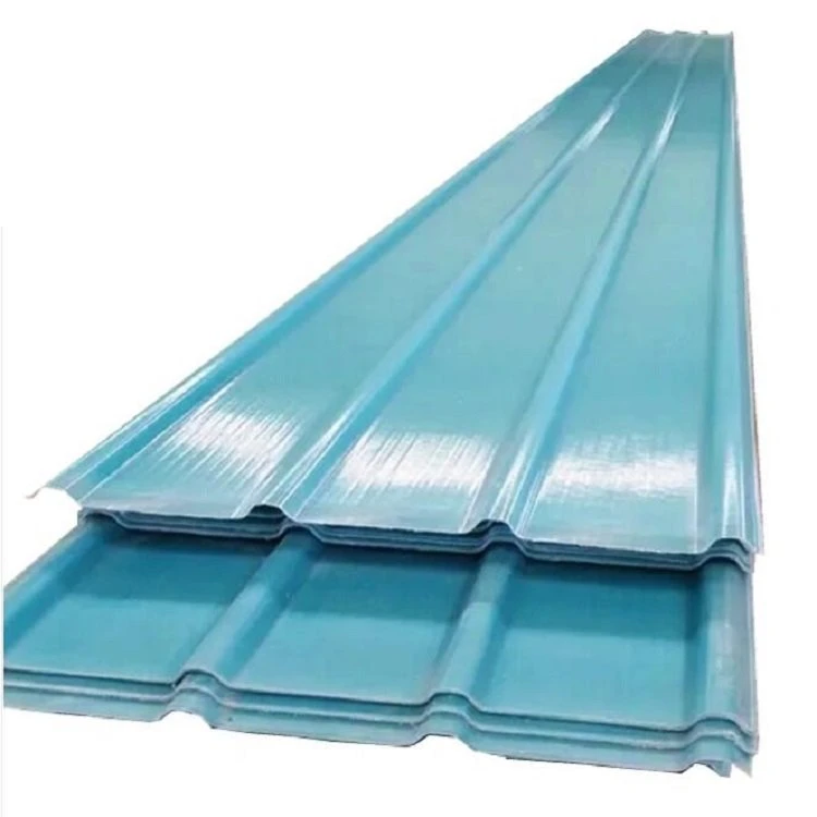 Feuille de PRF ondulée transparente en fibre de verre de 1mm 2 mm pour la construction de toiture