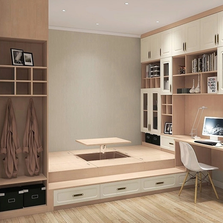 E+ E Living Simple Design Japanese Double Bedroom Tatami Sofa Bed Furniture Wardrobe Cabinet Bedroom Cabinet