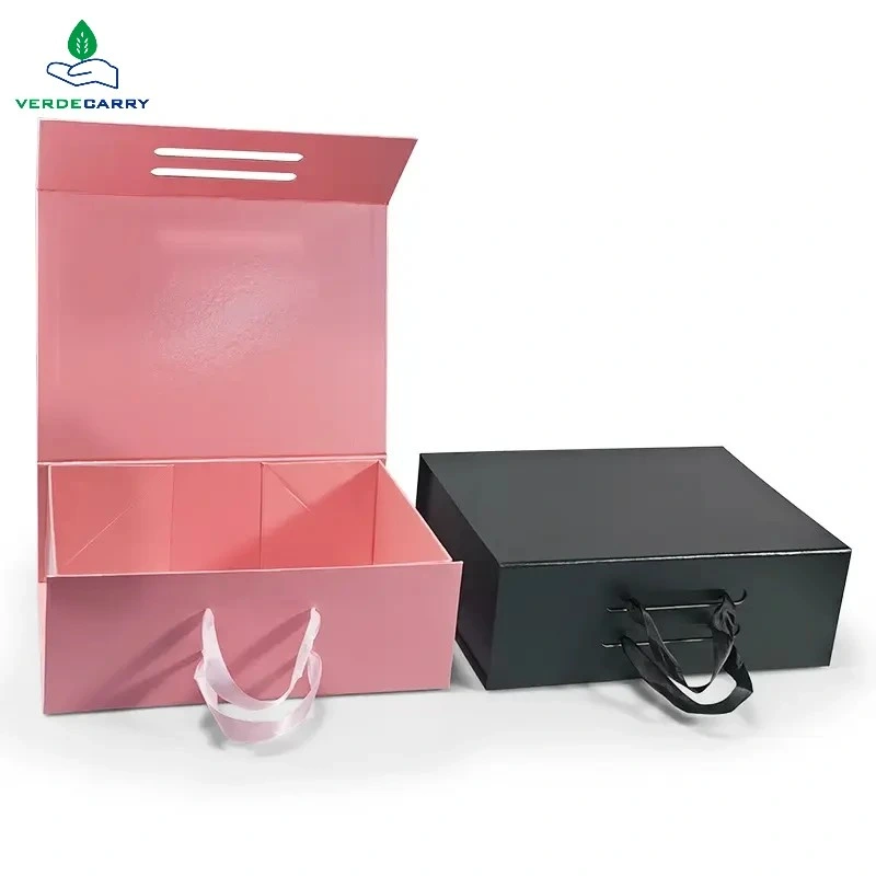 Customized 250g Cardboard Box Packaging Folding Magnetic Gift Box with Ribbon Wedding Gift Box for Cosmetic Jewelry