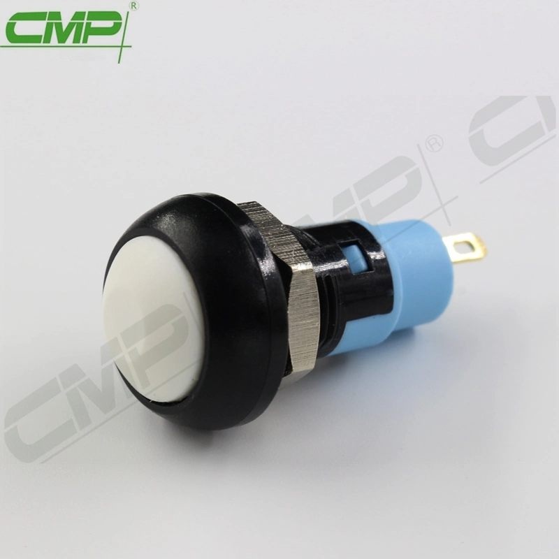 Domed Yellow Small Button Switch Low Voltage