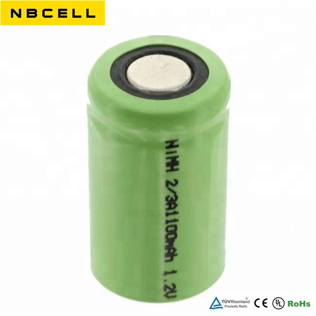 NiMH 1,2V 1100mAh Batería 2/3Un Ni-MH Recargables