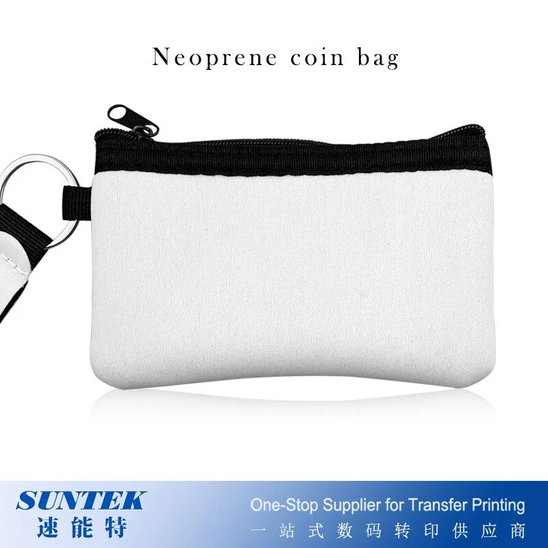 New Waterproof Neoprene Coin Bag Fashion Sublimation Wallet White Blank
