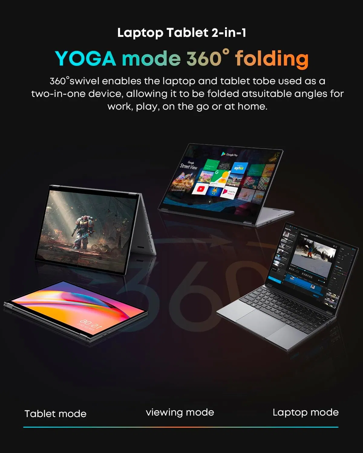 OEM 360" Yoga pantalla táctil convertible de 13° Intel Core I3 /i5 / i7 portátil para Estudio de Negocios