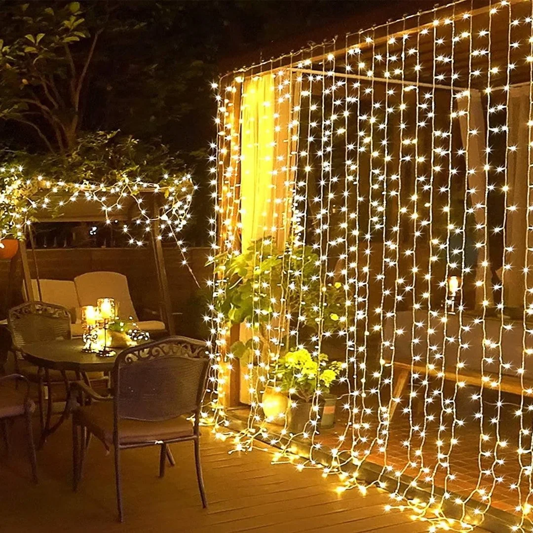 IP68 Wasserdicht Großhandel 10m LED Vorhang String Dekorative Beleuchtung Qualität LED-Dekor für Party Weihnachten LED Vorhang Licht LED-Fenster Licht