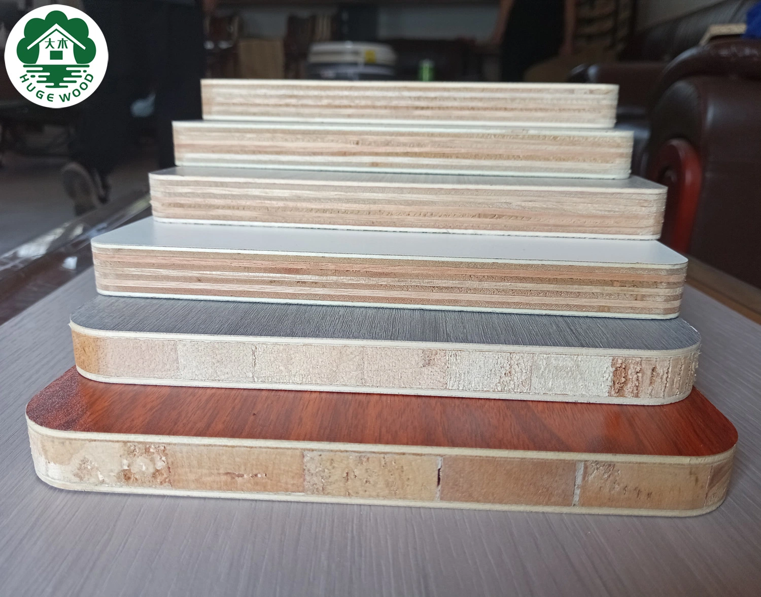 Oak Poplar Veneer Plywood Board with Melamine Paper Plywood Sheet