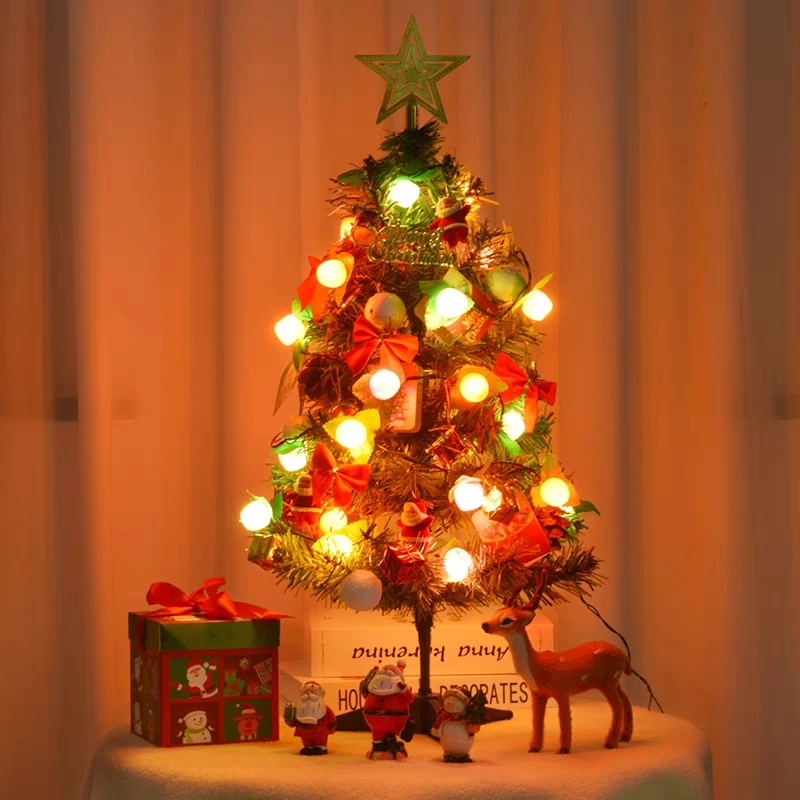 120/150/180/210cm Encryption Artificial Pre Lit PVC Trees Mini Green Xmas Christmas House Home Decoration