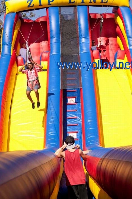 Classic Mobile Inflatable Zip Line for Amusement