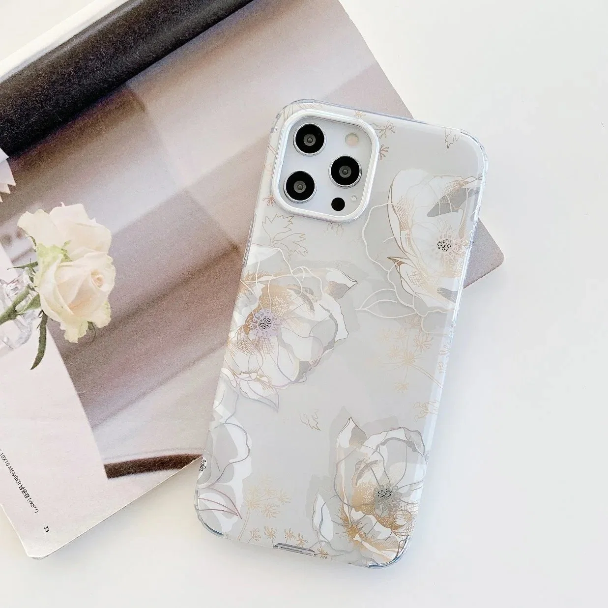 Kreativ gestaltete Handyhülle Blume für iPhone 11 pro XS Max XR Frauen Mode IMD Blumendrucke Telefon Cover Produkt Zubehör Für Mobiltelefone Bereitstellen