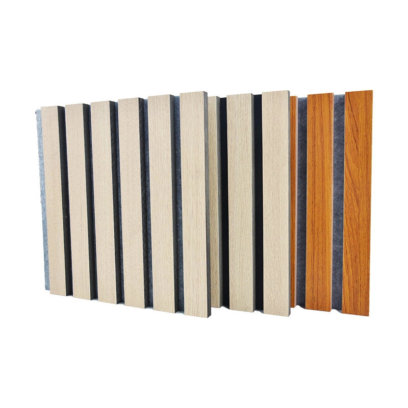 Sound Absorption Decorative Board Pet and Wood Veneer Acoustic Panel for Interior Wall and Ceiling