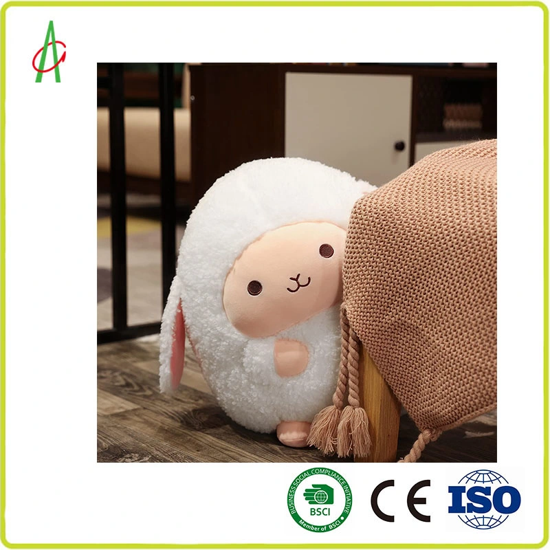 Cudly Soft Fat Silky Eiderdown algodón suave cute relleno Plush Dool Sheep almohadas de juguete