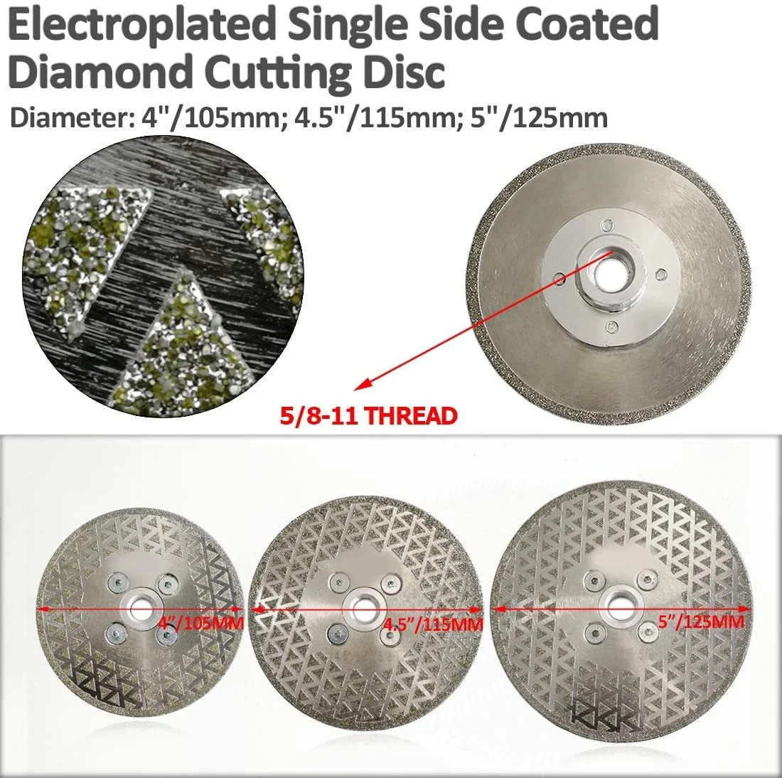 5"Diamond Grinding Disc for Granite Marble Single Side Coated Diamond