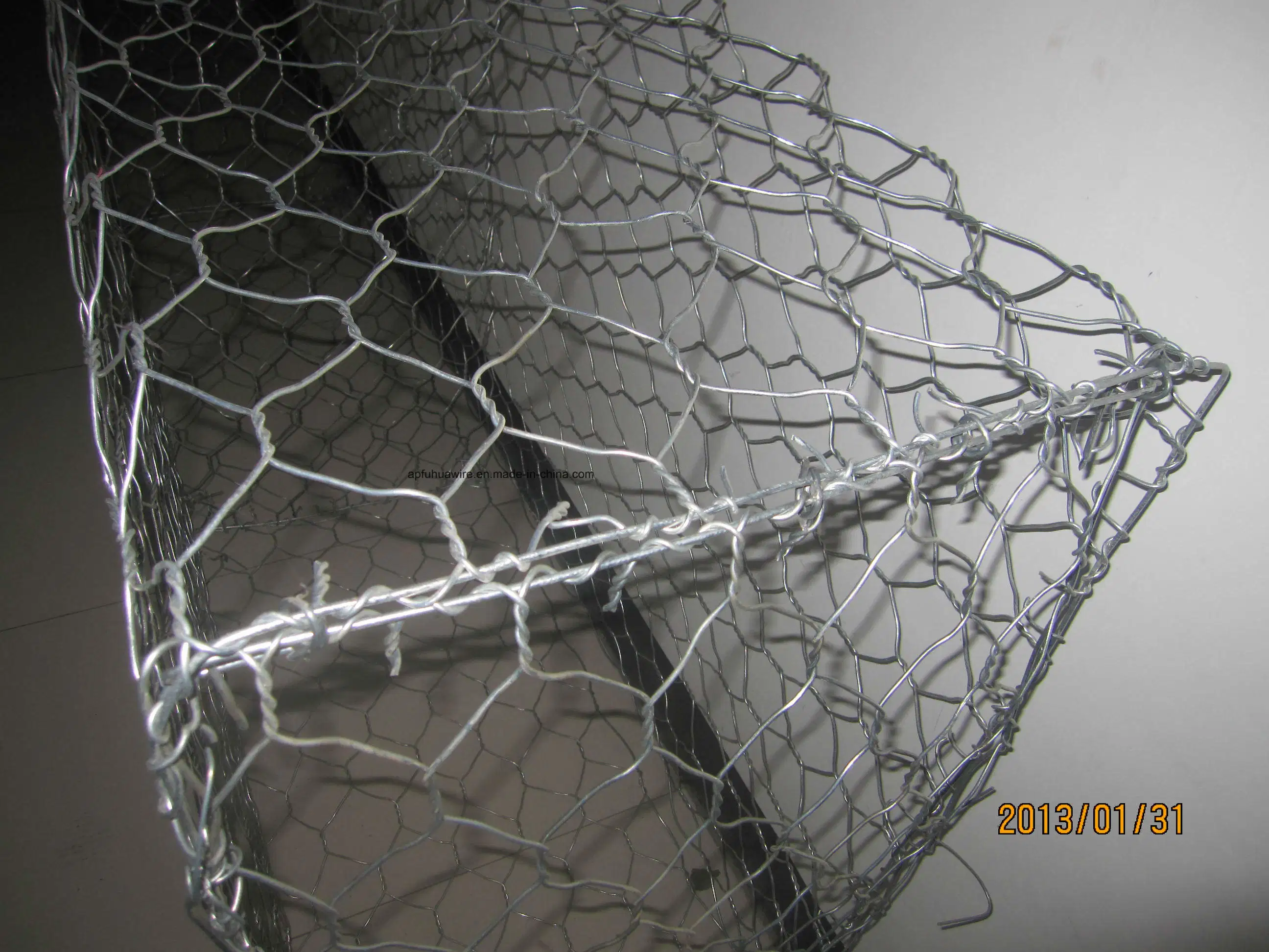 Parede de retenção de malha Gabion em PVC