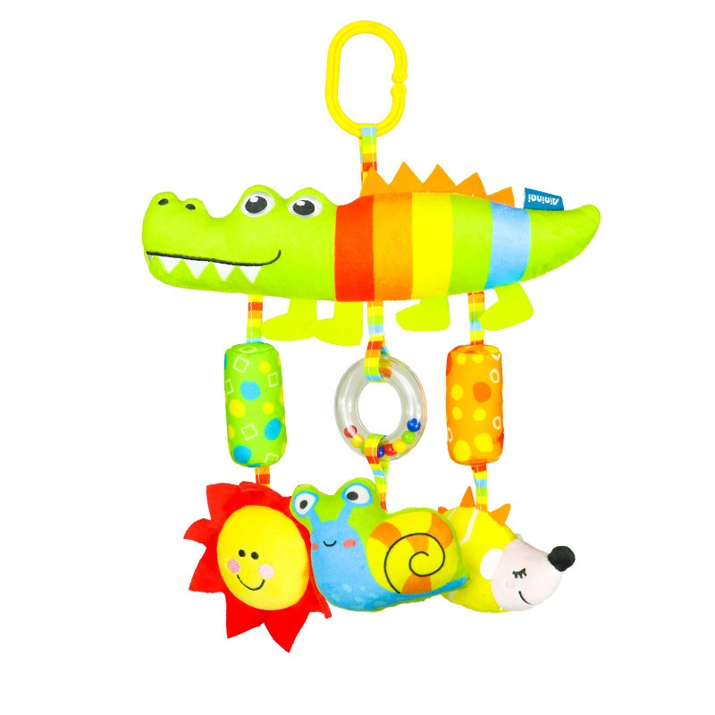 Baby Toy Trolley Pendant Newborn Baby Animal Wind Chime Car Bed Bell Plush Comfort Bed Hanging