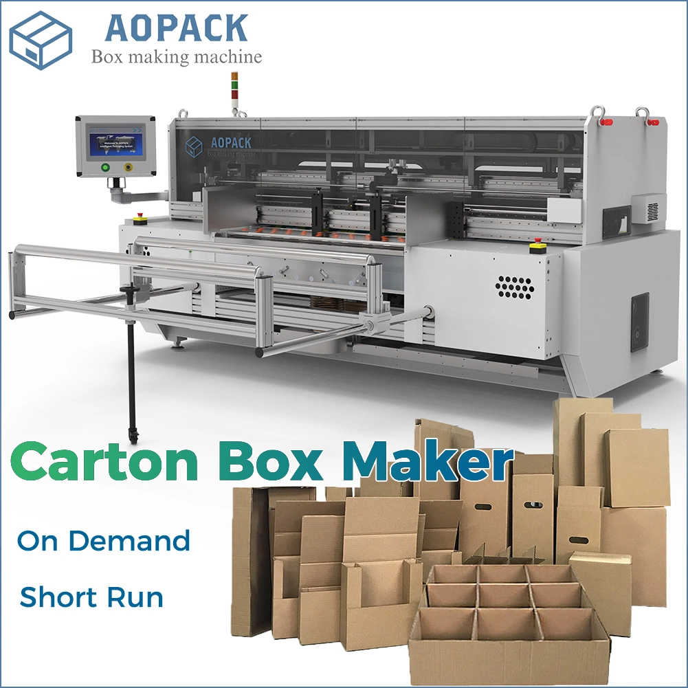 Aopack Slotting Scoring Creasing Slitting Automatic Box on Demand Maker Machine