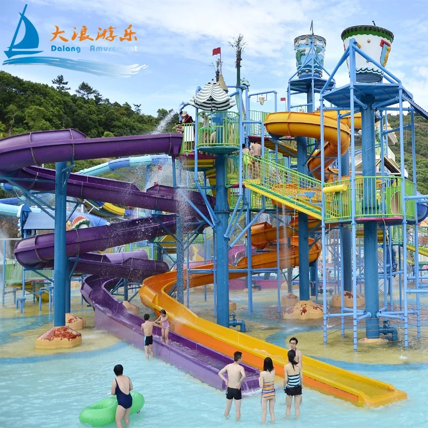 Hot Sale Family Affair Water House Fiberglass Outdoor Playground