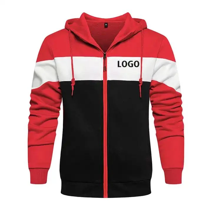 High quality/High cost performance  Design Logo Custom Manufacturer Men's Hoodies & Sweatshirts Full Fe Zip DTG Embroidered