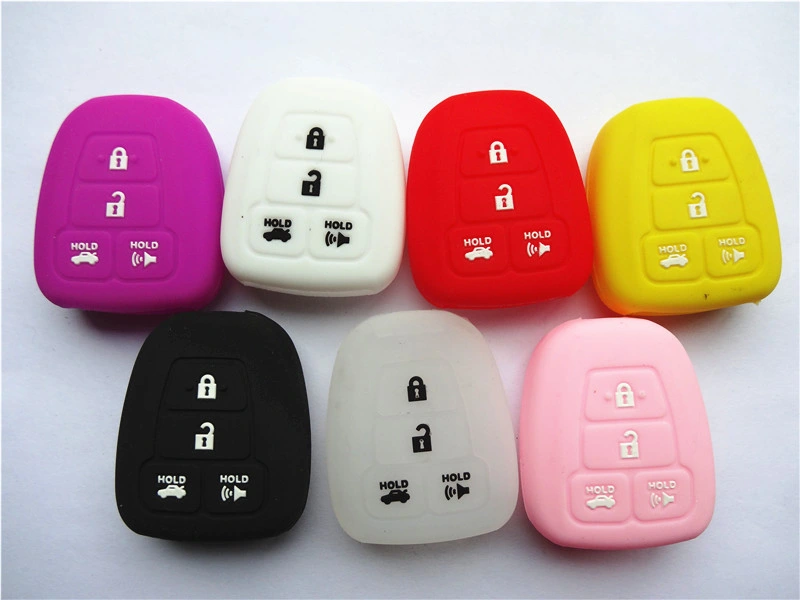 4 Buttons Car Key Cover for Toyota Silicone Shell