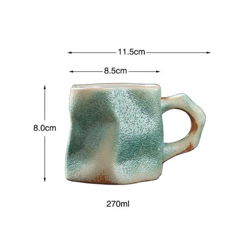 All Ceramic Moroccan Inspired Colorful Speckled Rustic Metal Coffee Mug