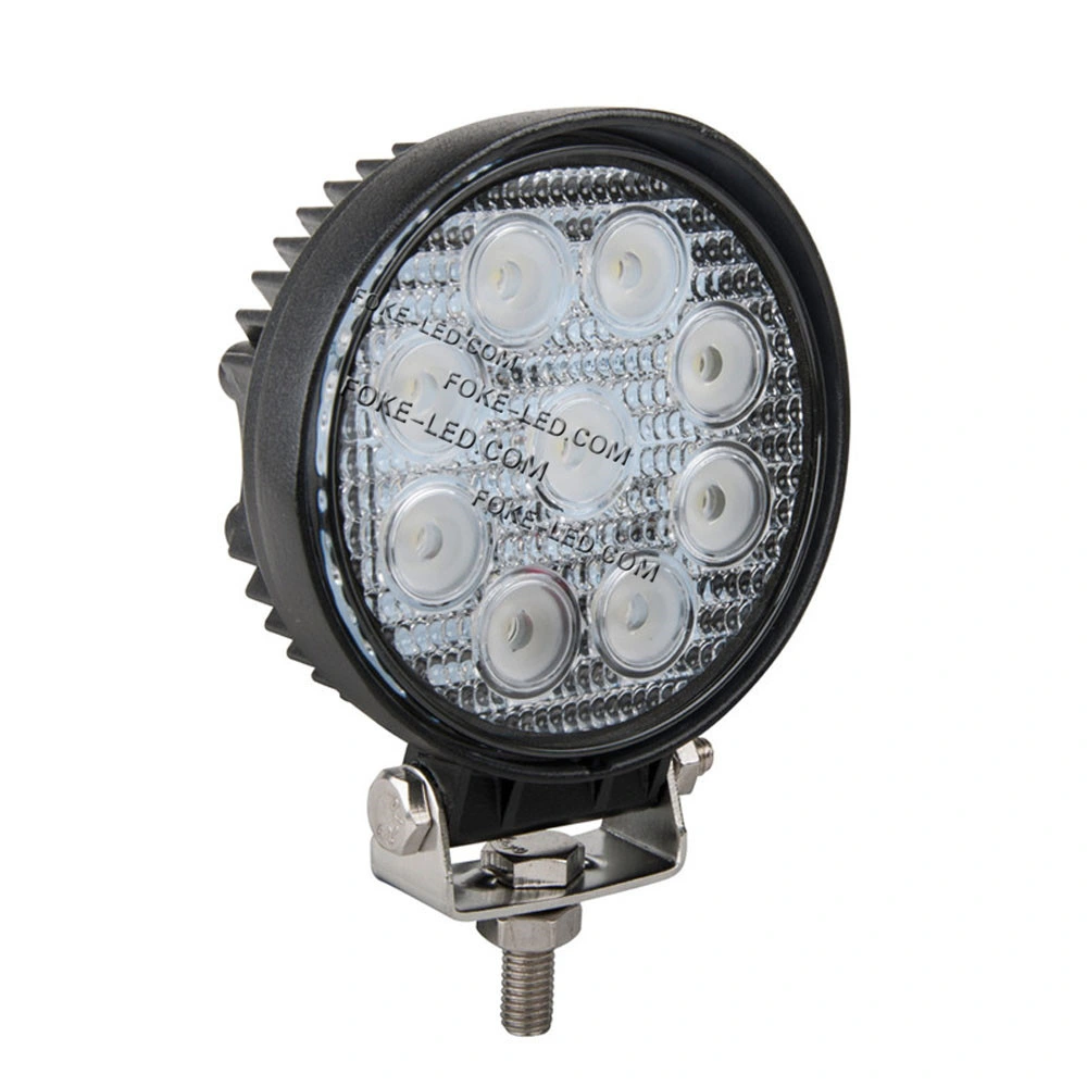 Round LED Working Light 4.5inch 27W Waterproof Spot/Flood Lamps with Universal Application