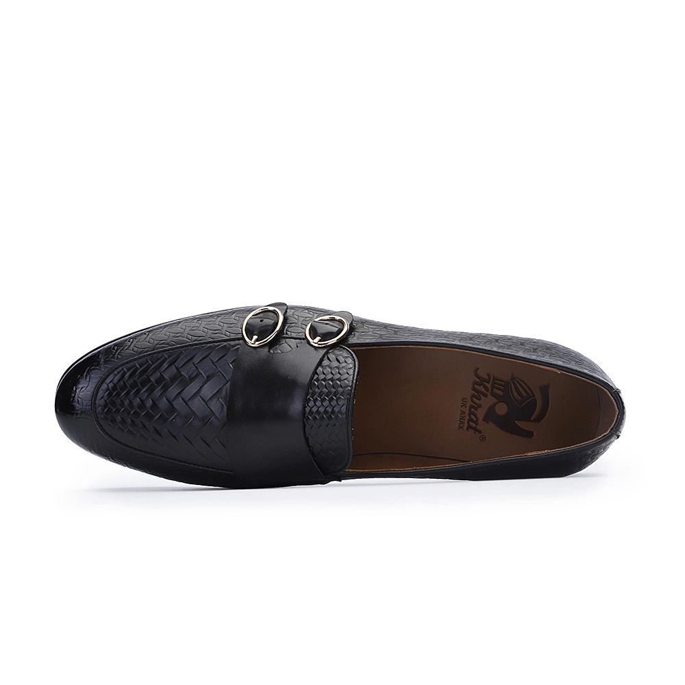 Mocassins en cuir à boucle fabriquée à la main Loafer pour homme