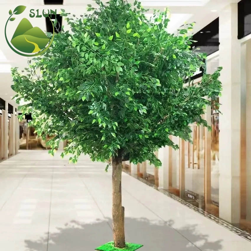 Home & Garden Ornaments Artificial Tree Decorative Plastic Plants Decor Artificial Ficus Lyrata Fiddle Leaf Fig Tree Fake Ficus