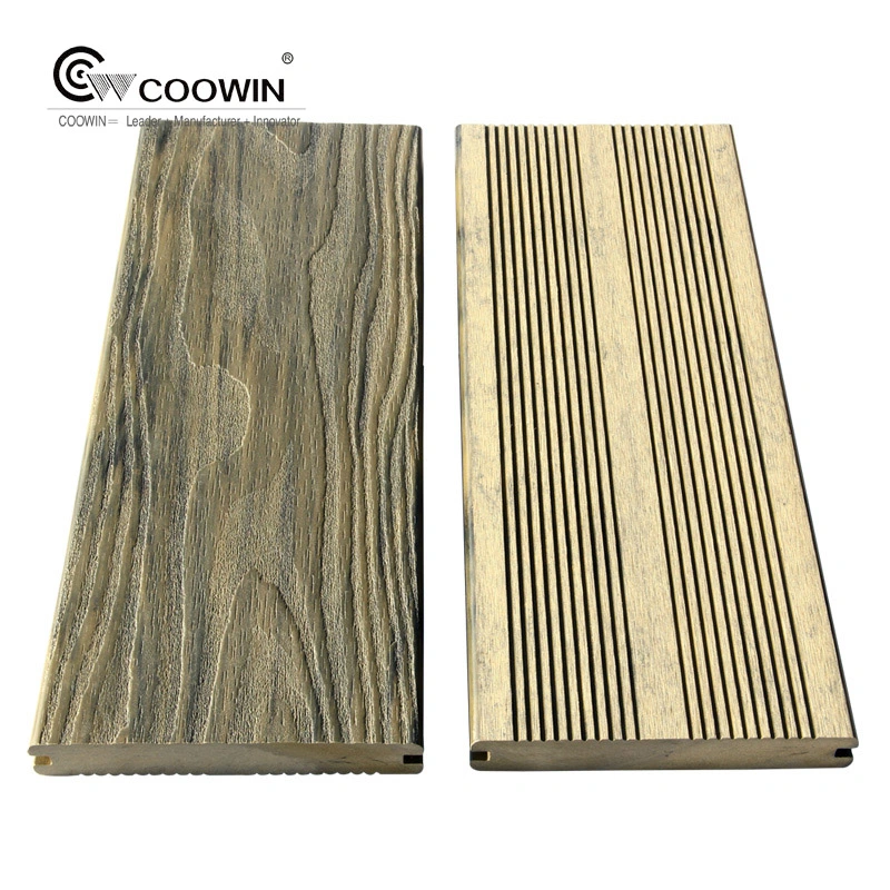 Terrace Deck Waterproof Fade Resistant Eco-Friendly WPC Wood Plastic Composite PVC Flooring Tile Board