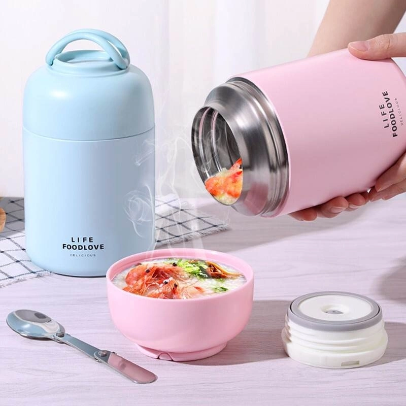 28oz 850ml frasco grande de recipiente de comida vaso de precipitados al vacío aislado Cocina de acero inoxidable Thermos portátil de la panadería estofada