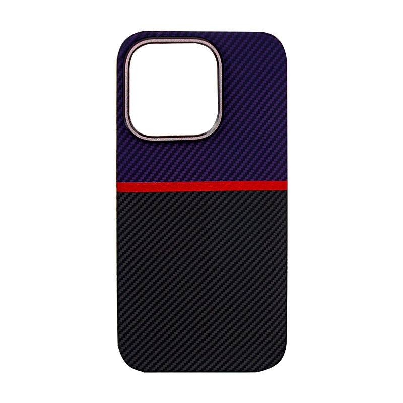 New Two-Color Splicing Personalized Fashion Business Aramid Fiber Phone Case for iPhone 14 PRO Max