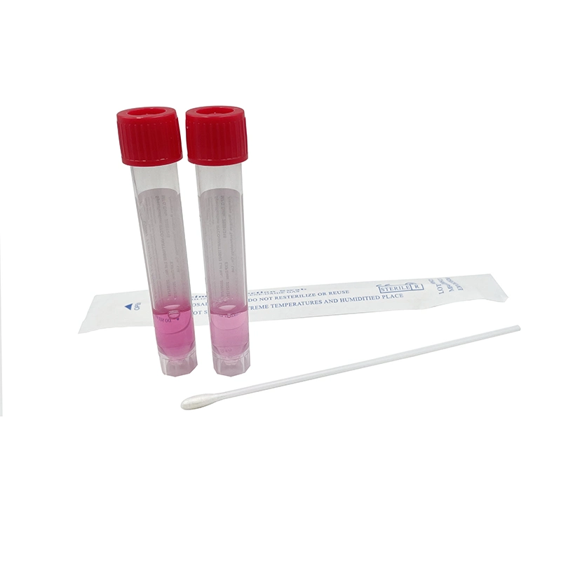 Disposable Virus Sampling Collection Test Swab Kit Medium Tube Throat Nylon Flocked