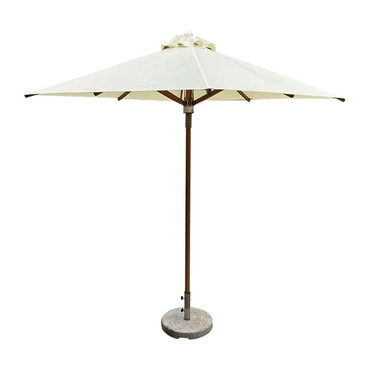 Factory Wholesale/Supplier Wooden Finish Aluminium Frame Parasol Patio Umbrella