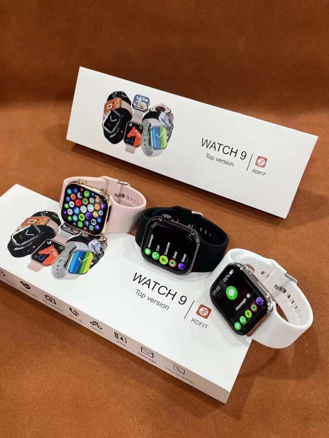 O Smart Electronic Watch pode inserir o Card Watch 9, pode atender e fazer chamadas, o elegante Smart Watch