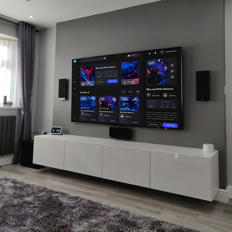 Nouveau 50"55"65" haut-parleurs hi-fi de la musique TFT LCD Modèle de l'écran système analogique ou numérique de télévision TV LED Smart Dled Android