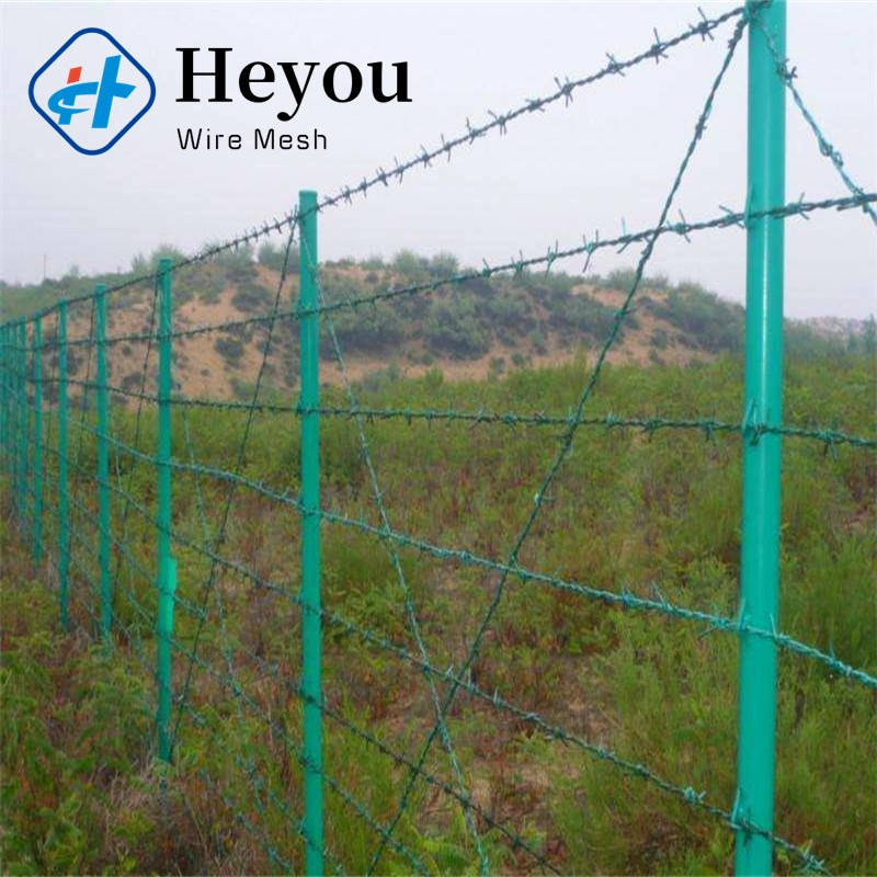 12.5 Gauge 18 Gauge Large Stock in PVC Coated Barbed Steel Wire Double Twisted Razor Barb Wire Mesh