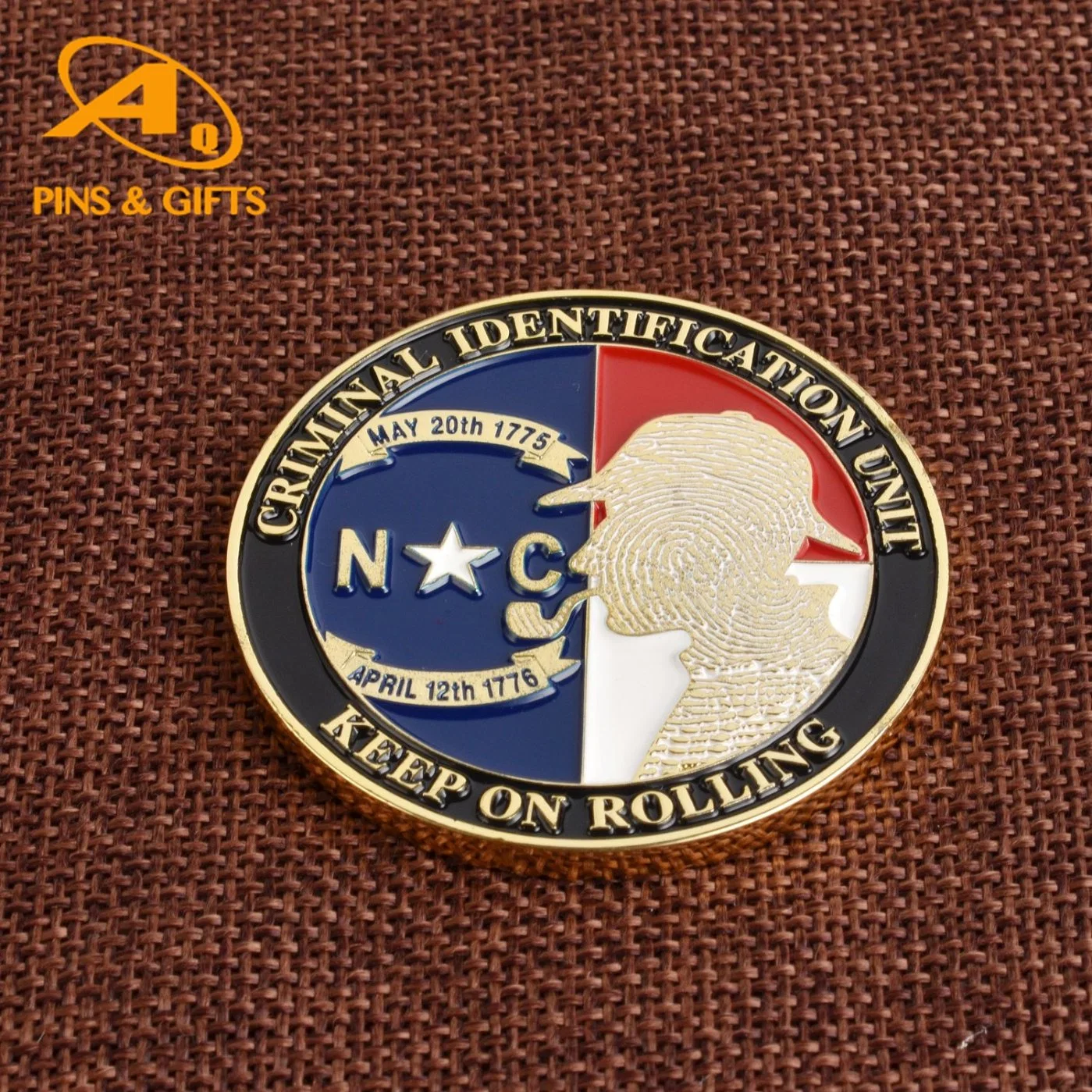 Desafio personalizado com moedas de prata de antiguidades e artesanato de formato de pistola Moeda (coin-144)