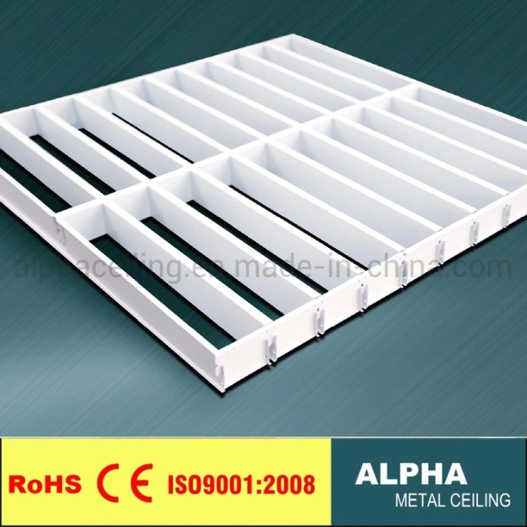 Aluminum Indoor Decorative Suspended T Grid Strip Panel Metal False Cell Ceiling