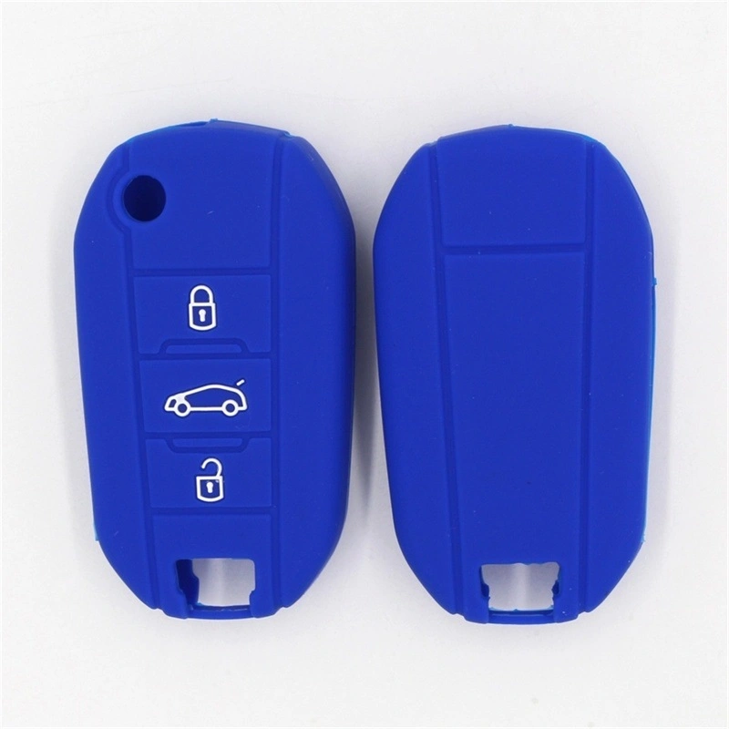 Promotional Gift Silicone Car Key Case Cover 4 Buttons for P Eugeot